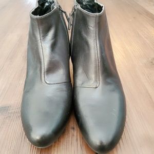 Cole Haan Black Leather Ankle Booties
